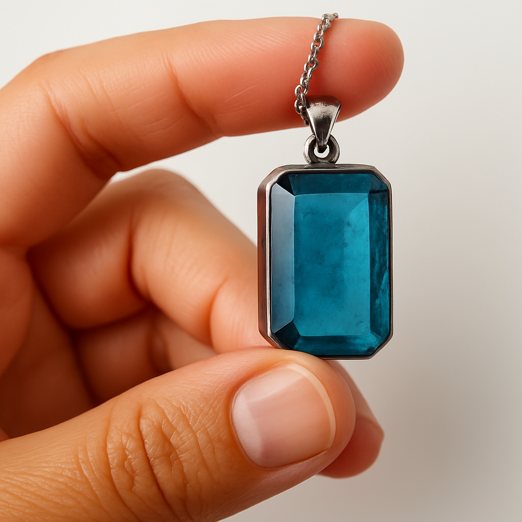 Blue Aquarium – Deep Ocean Glass Pendant Necklace